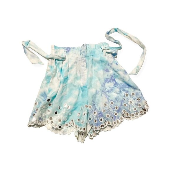 New with tag, Juliet Dunn Mirror-Detailed Tie-Dyed Cotton Shorts Size 2 (US 6/8) - Picture 4 of 15